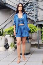 Conjunto Ana Pretty Girl Delave 75% Algodão E 25% Tencel Feminino Blufera Jeans 21814-2