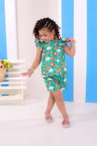 Conjunto ana verde leão infantil e juvenil 01 ao 14 modinha menina blogueira