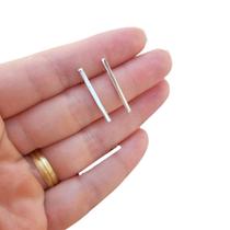 conjunto anel e brinco minimalista em prata lei 925