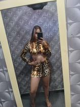 Conjunto animal print onça