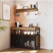 Conjunto Aparador Buffet Bar Metalic com Prateleira Freedom 90cm 02 portas Freedom Móvel na Caixa