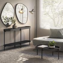 Conjunto Aparador e Mesa de Centro Monaco com Pés metálicos Linea Brasil Conjunto Aparador e Mesa de Centro Monaco com Pés metálicos Linea Brasil