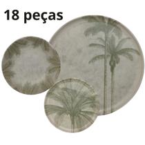 Conjunto Aparelho de Jantar 18 Peças Tropicalia Porto Brasil