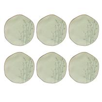 Conjunto Aparelho De Jantar Oxford 06 Pratos Rasos 27,5cm Cerâmica Bambu Conjunto Aparelho De Jantar Oxford 06 Pratos Rasos 27,5cm Cerâmica Bambu