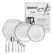 Conjunto Aparelho Jantar Oxford Talheres Brinox Servir Festa