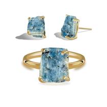 Conjunto Apatita Canudo (Anel e Brincos)