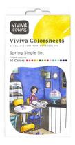 Conjunto Aquarela Viviva Colorsheets Spring 16 Peças