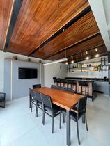 Conjunto Área Gourmet 8 Cadeiras 2,0x90 Athenas Paonanda