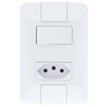 Conjunto Aria 4X2 1 Int Simples 6A + 1 Tomada 10A Tramontina Conjunto Aria 4X2 1 Int Simples 6A + 1 Tomada 10A Tramontina