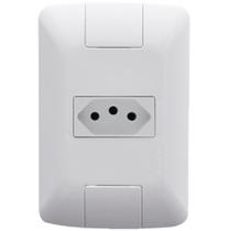 Conjunto Aria Branco 4x2 com 1 Tomada 2P+T de 10 Ampères e 250 Volts - 57241010 - TRAMONTINA