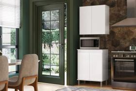 Conjunto Armário Aéreo e Balcão Microondas Para Cozinha 02 Portas EJ Conjunto Armário Aéreo e Balcão Microondas Para Cozinha 02 Portas EJ