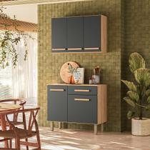 Conjunto Armário Aéreo E Balcão Para Cozinha Lemon Nicioli