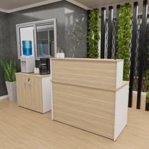 Conjunto Armário Baixo Balcão Atendimento Recepção