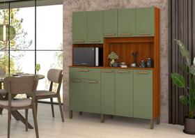 Conjunto Armário Jade 10 Portas Perfeito para Cozinhas Pequenas e Médias