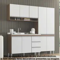 Conjunto armários de cozinha modulada 3 peças 2,00m CJ30-003 Semplicitá Móveis Conjunto armários de cozinha modulada 3 peças 2,00m CJ30-003 Semplicitá Móveis