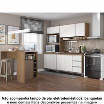Conjunto armários de cozinha modulada 3 peças 2,00m e Bancada CJ30-009 Semplicitá Móveis