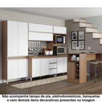 Conjunto armários de cozinha modulada 6 peças 2,80m e Bancada CJ30-012 Semplicitá Móveis Conjunto armários de cozinha modulada 6 peças 2,80m e Bancada CJ30-012 Semplicitá Móveis