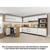 Conjunto armários de cozinha modulada em L 12 peças 2,54m x 3,32m CJ30-026 Semplicitá Móveis