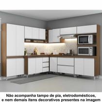 Conjunto armários de cozinha modulada em L 8 peças 2,52m x 2,54m CJ30-024 Semplicitá Móveis Conjunto armários de cozinha modulada em L 8 peças 2,52m x 2,54m CJ30-024 Semplicitá Móveis