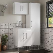 Conjunto Armários De Lavanderia - Multimóveis Branco