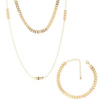 Conjunto Armazém Rr Bijoux Escamas Colar Pulseira