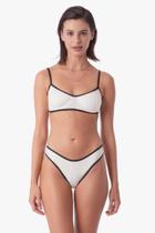 Conjunto aro meia taça pérola viés preto