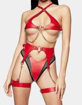Conjunto Arreio Harness Top C/ Calcinha e Cinta Liga