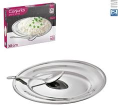 Conjunto arroz com colher aço inox Wellmix WX5616 Conjunto arroz com colher aço inox Wellmix WX5616