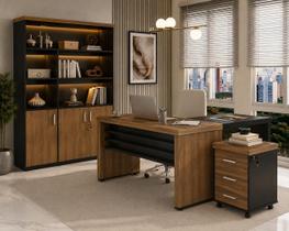 Conjunto ARTANY: Mesa c/ extensor, Gaveteiro e Estante
