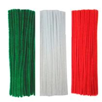 Conjunto artesanal de limpadores de cachimbo tppyony Christmas 150 unidades vermelho branco verde Conjunto artesanal de limpadores de cachimbo tppyony Christmas 150 unidades vermelho branco verde