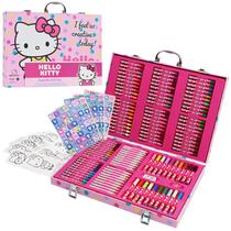 Conjunto artístico de lápis de cor Hello Kitty com lápis de cor e marcadores