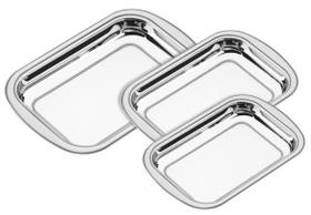 Conjunto Assadeira 3pcs Aço Inox Tramontina