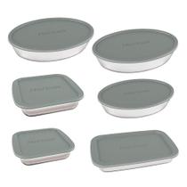 Conjunto Assadeira Marinex 1576 com Tampa Cinza 6 Peças Conjunto Assadeira Marinex 1576 com Tampa Cinza 6 Peças