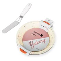 Conjunto Assadeira Redonda de Silicone 27 cm e Espátula de Confeiteiro 20 cm Mundial Hercules