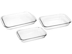 Conjunto Assadeira Retangular 3 Peças 1,6L - 2,2L - 2,9L Celebrity - Marinex