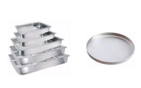 Conjunto Assadeira Retangular 5 Pçs + 1 Forma Pizza 35cm Conjunto Assadeira Retangular 5 Pçs + 1 Forma Pizza 35cm