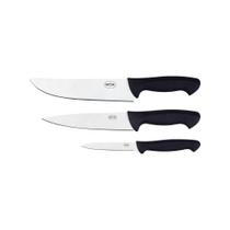 Conjunto Assador 3 Facas Preto Mor