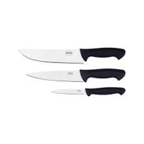 Conjunto Assador 3 Facas Preto Conjunto Assador 3 Facas Preto