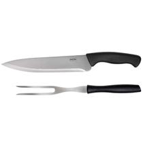 Conjunto Assador Faca 8" e Garfo 2 Peças Preto Mor