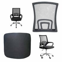 Conjunto Assento e Encosto de Cadeira Escritorio Apoio Confortavel Resistente Trabalho Estudo Casa Leitura