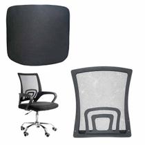 Conjunto Assento e Encosto de Cadeira Escritorio Confortavel Peça Par Reparo Trabalho Estudo Home Office Casa Leitura