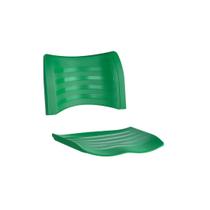 Conjunto assento e encosto plastico fixa giratoria verde TURIM - PopMov