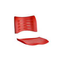 Conjunto assento e encosto plastico fixa giratoria vermelho vermelha TURIM