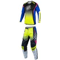Conjunto asw image cronos preto amarelo fluor azul tamanho:48/gg