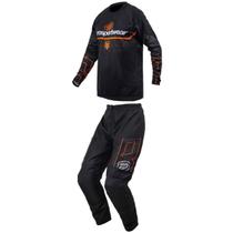 Conjunto asw ranger preto/laranja fluor