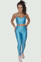 Conjunto Atlética Top Alças Regulável e Calça com Bolsos Laguna