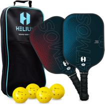 Conjunto ATMOS de fibra de carbono Pickleball Paddles Helium Pro com acc Conjunto ATMOS de fibra de carbono Pickleball Paddles Helium Pro com acc
