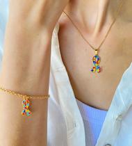 Conjunto Autismo Colar + Pulseira Conjunto Autismo Colar + Pulseira