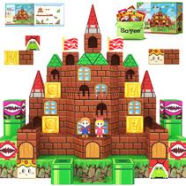 Conjunto Avanzado Soyee de Bloques Magnéticos Castillo de Aventuras y Casa de Muñecas 80 Piezas