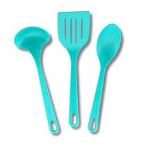 Conjunto Azul Colher Concha Espátula Utensílios De Cozinha Conjunto Azul Colher Concha Espátula Utensílios De Cozinha